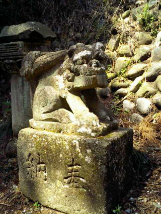 白山神社（上河内町高松）の狛犬　１